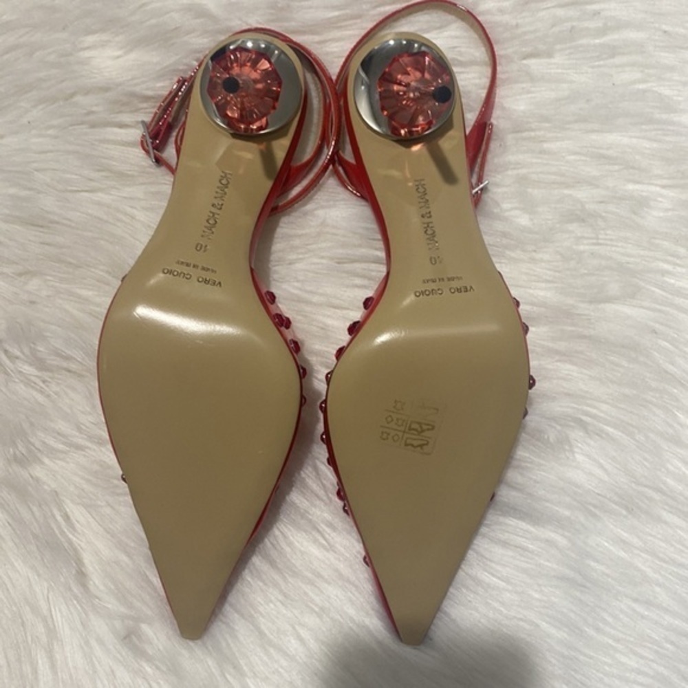 New Mach‎ & Mach crystal embellished clear ankle strap pump size 40EU - Picture 9 of 15